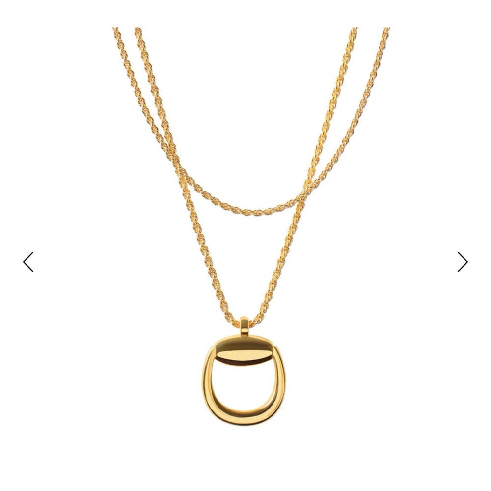 Frasier Sterling horsebut Elegant Gold Necklace